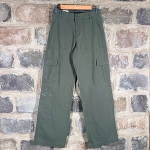 Aeropostale Utility Cargo Pants Y2K Inspired Mid Rise‎ Relaxed Fit Green XS NWT